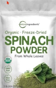 Organic spinach powder