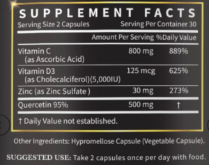 zstack vitamins supplement facts
