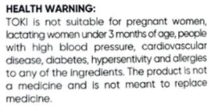 Toki Slimming Candy Health Warnings