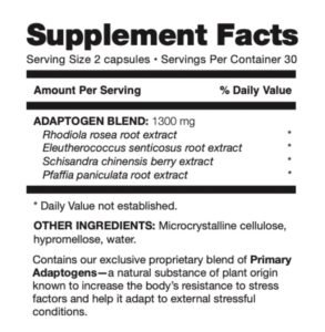 Boostme supplement facts label