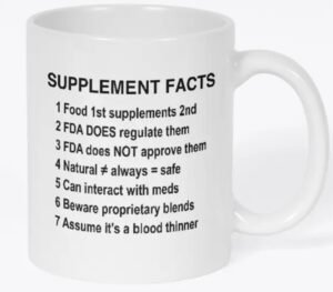 Supplement Facts Mug