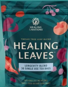 Healing Leaves Longevity Blend tea bags loose leaf and capsules